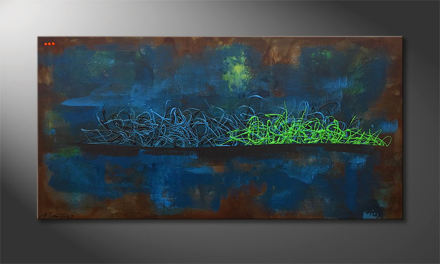De schilderij Living Water 140x70cm