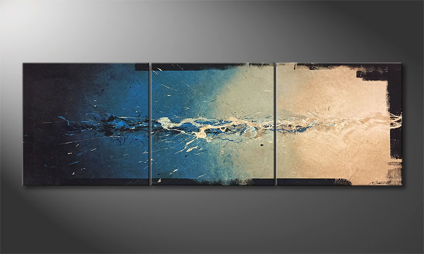De schilderij Ocean Foam 210x70cm