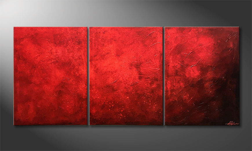 De schilderij Red Dream 180x80cm