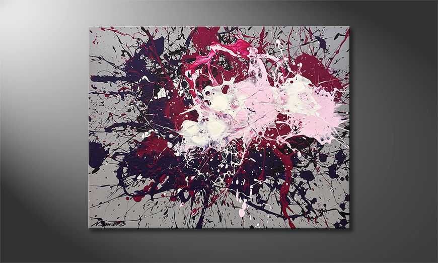 De schilderij Sweet Explosion 90x70cm
