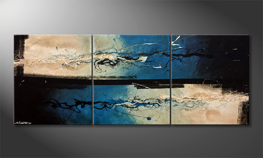 De schilderij Water Symphony 180x70cm