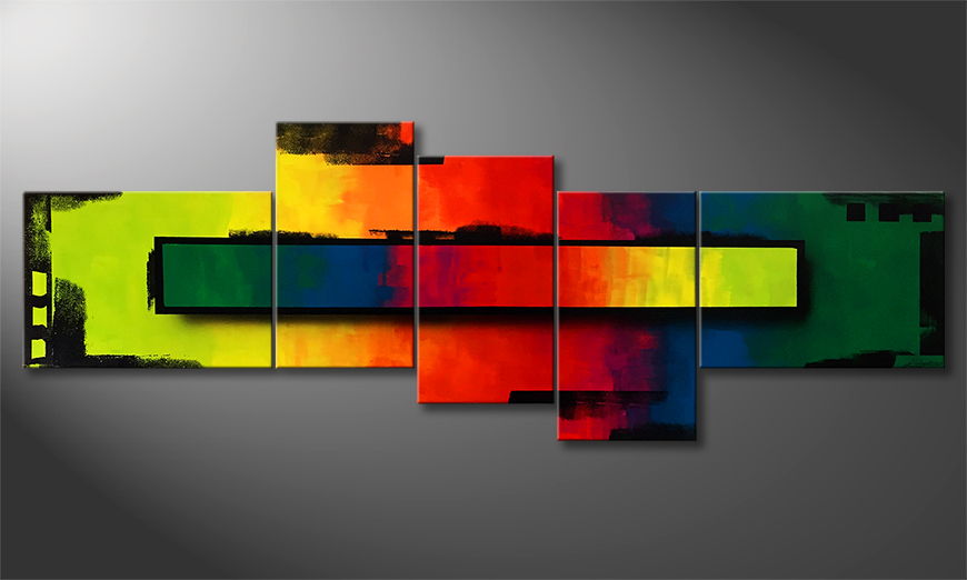 Het canvas Color Blocking 260x90cm