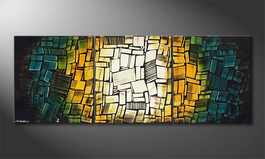 Het canvas Glassy Elements 210x80cm