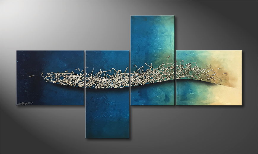 Het canvas Mystic Water 200x110cm