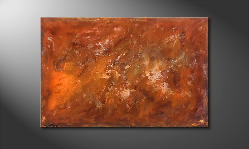 Het canvas Old Rust 120x80cm