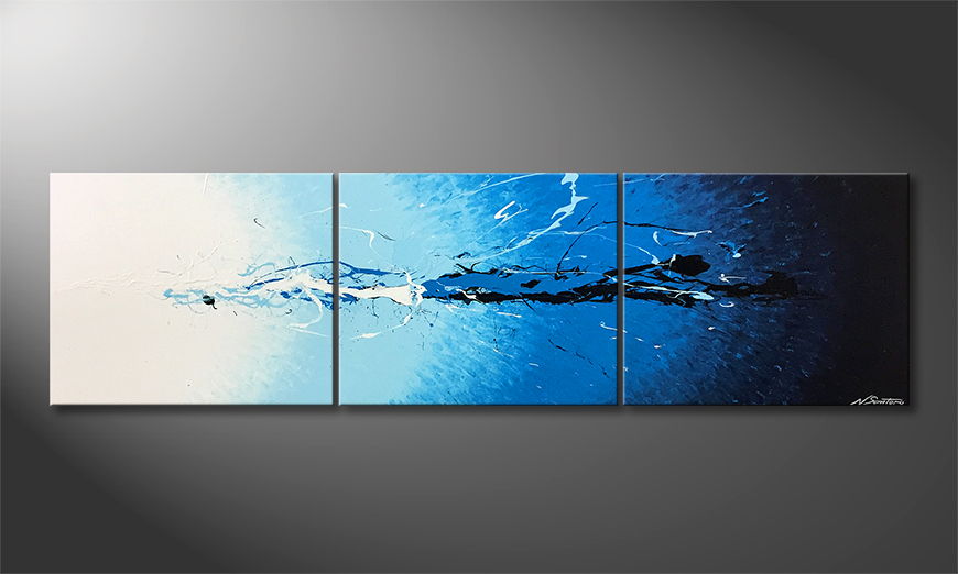 Het canvas Open Water 180x50cm