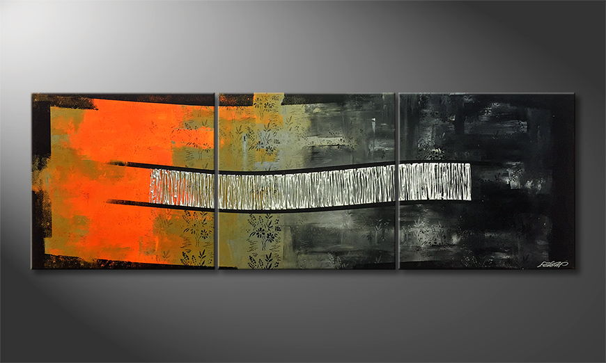 Het canvas Orange Country 210x70cm