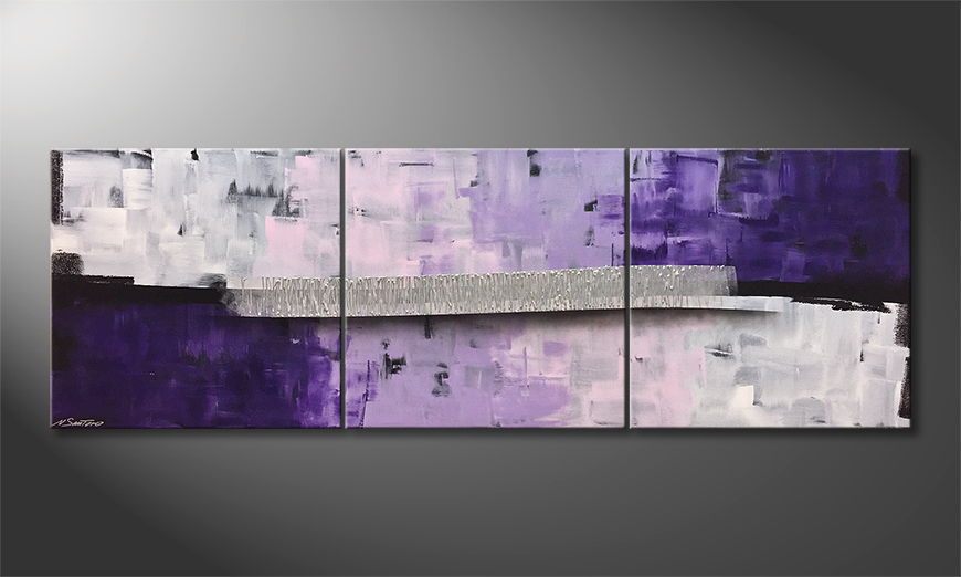 Het canvas Purple Fusion 210x70cm