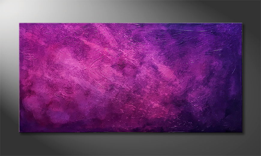 Het canvas Purple Sky 140x70cm