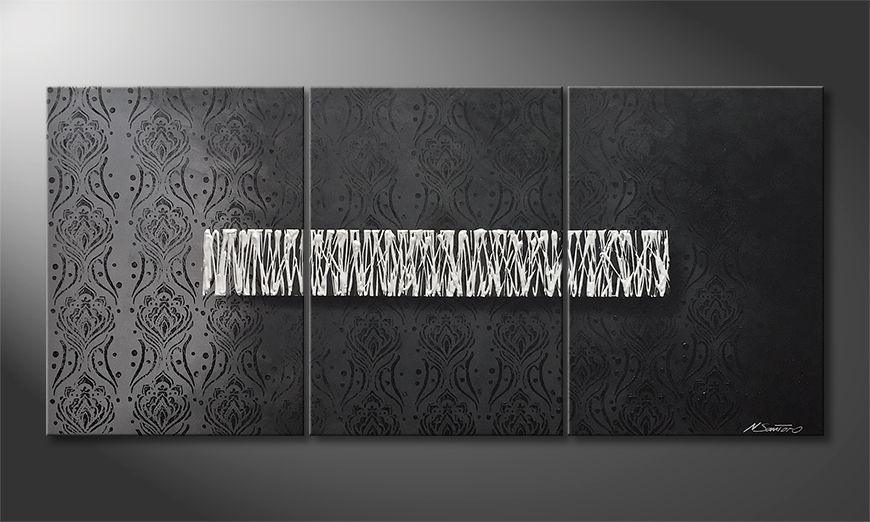 Het canvas Silver Vibration 150x70cm