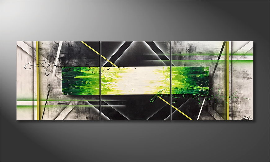 Het canvas Vision Of Green 200x70cm