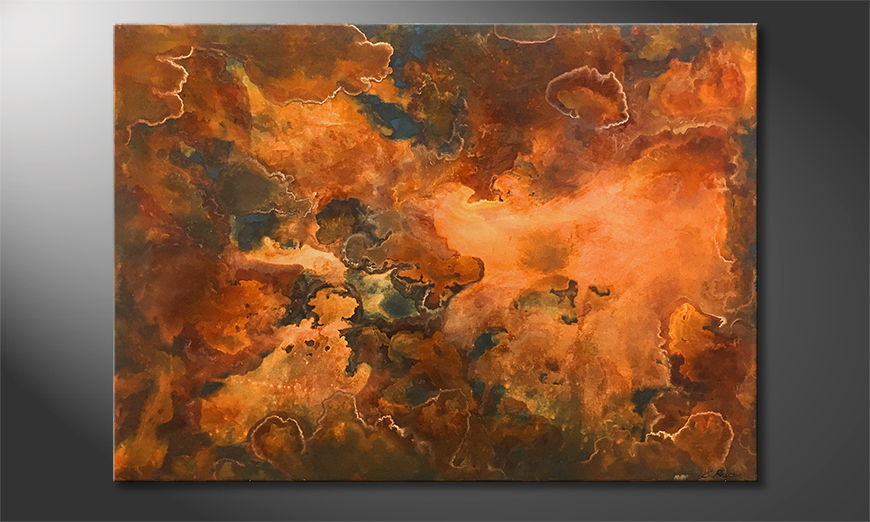 Het exclusieve schilderij Rusty Clouds 140x100cm