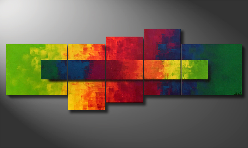 Het moderne beeld Piece Of A Rainbow 310x110x4cm