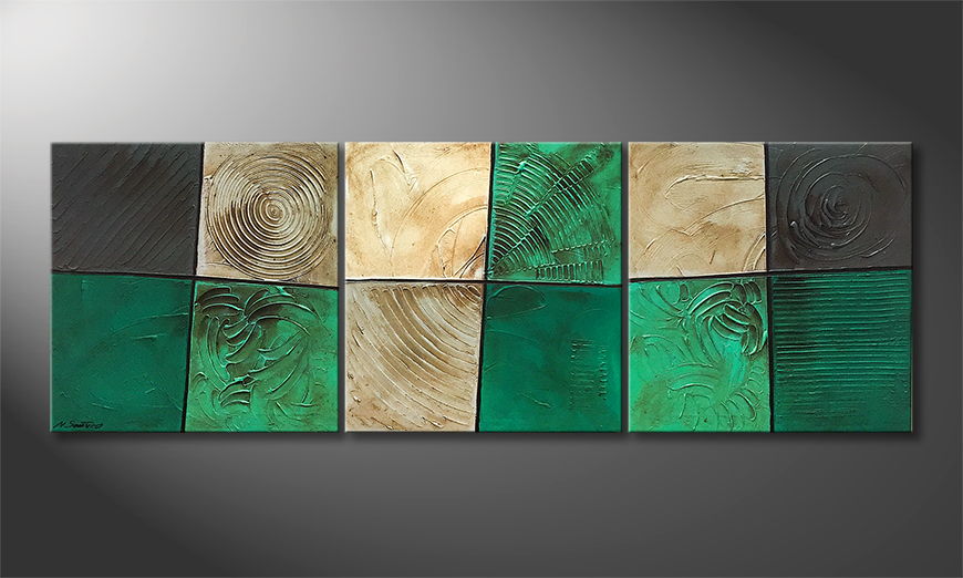 Moderne wall art Abstract Paradise 210x70cm