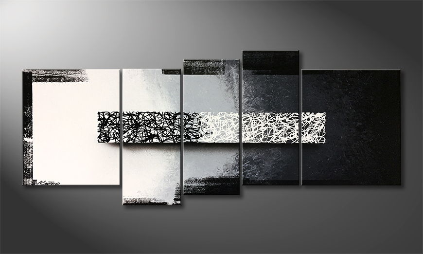 Moderne wall art Black And White 190x80cm