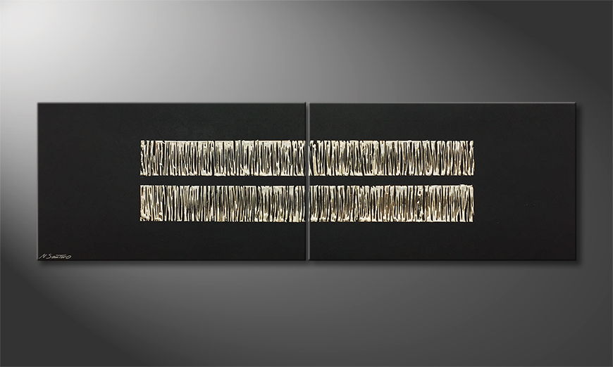 Moderne wall art Broken Rain 200x60cm