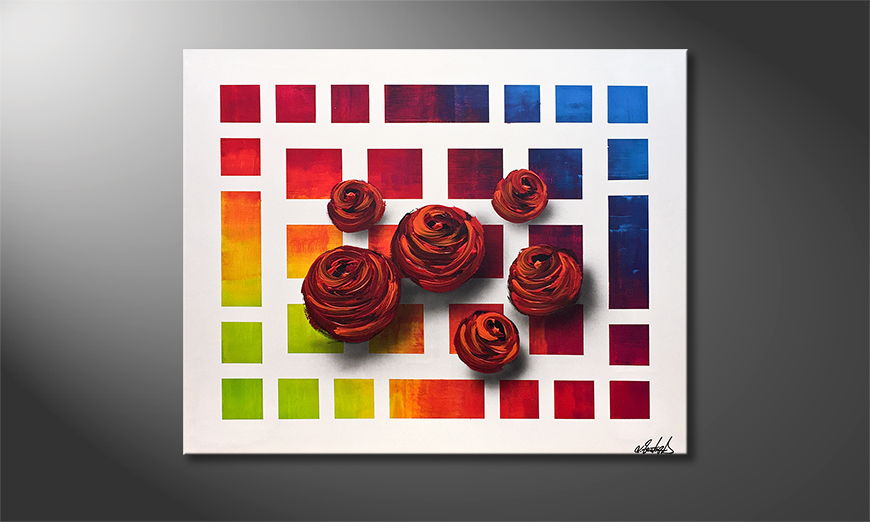Moderne wall art Colors Of Roses 100x80cm