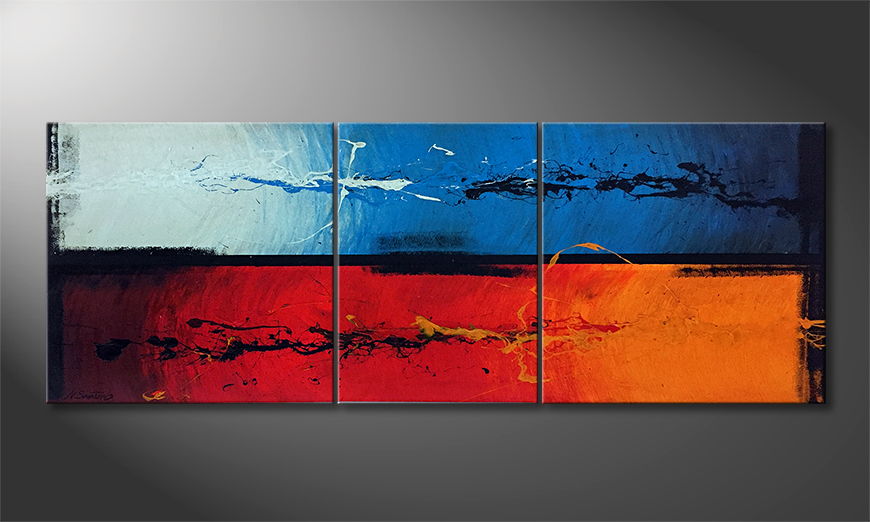 Moderne wall art Fire and Ice 190x70cm