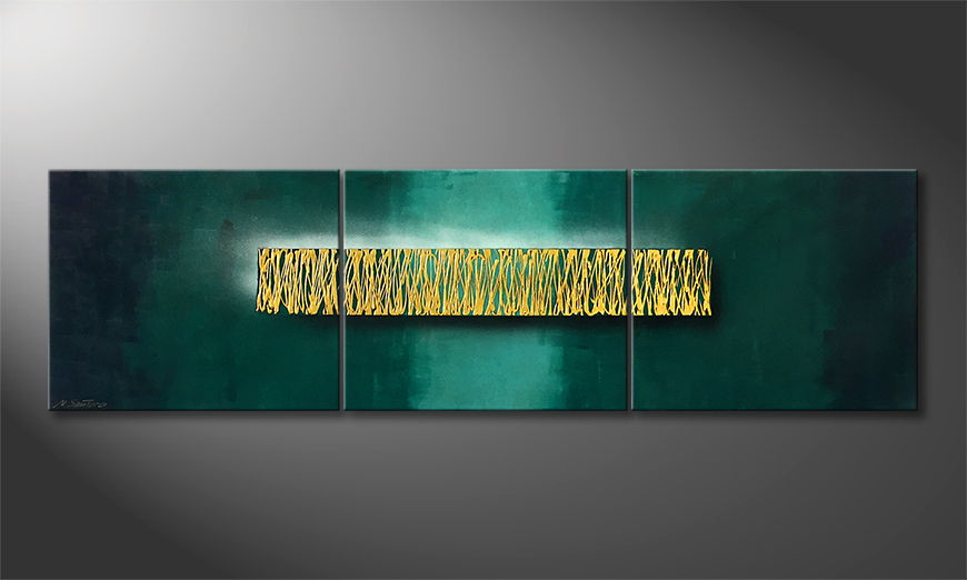 Moderne wall art Golden Hope 210x60cm