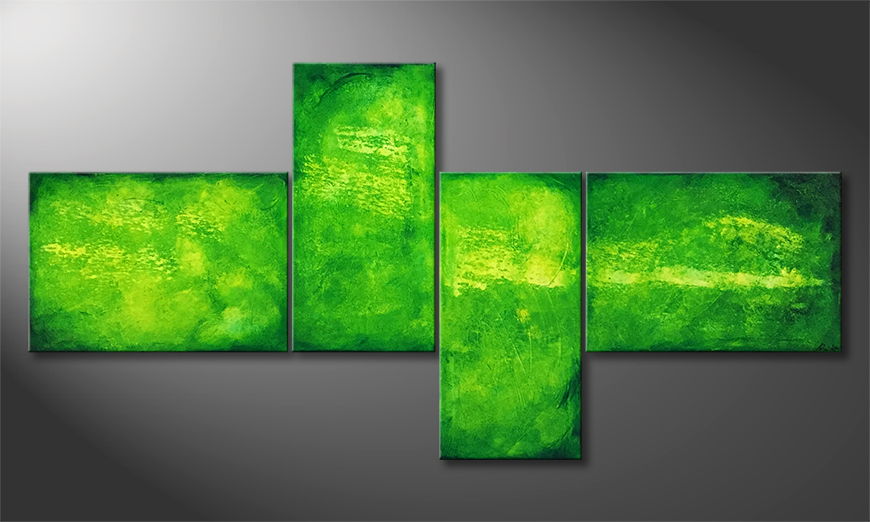 Moderne wall art Green Shock 220x110cm