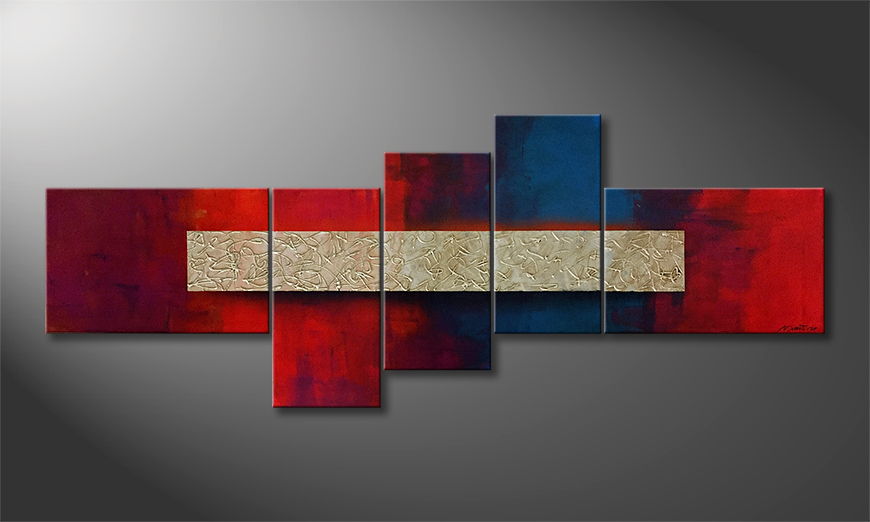 Moderne wall art Hot Cold Connection 210x80cm