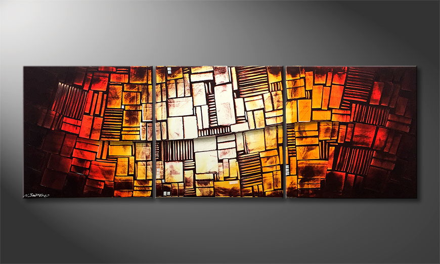 Moderne wall art Hot Cubes 210x70cm