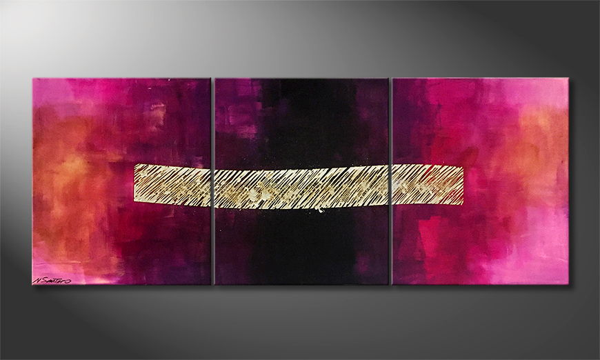 Moderne wall art Purple Abyss 180x70cm