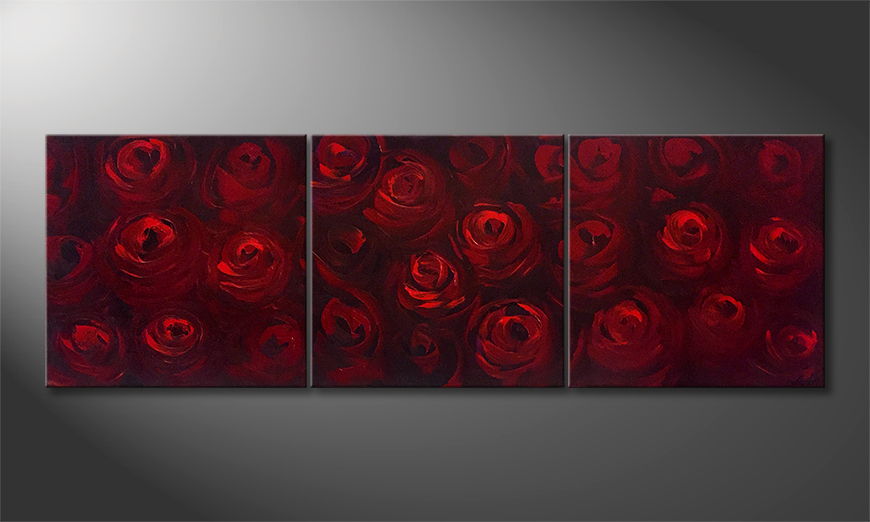 Moderne wall art Red Beauty 180x60cm