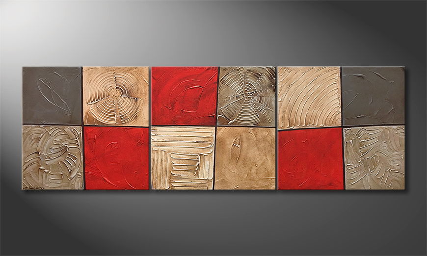 Moderne wall art Red Desert 210x70cm