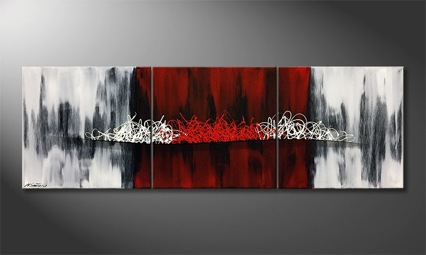 Moderne wall art Red Middle 210x70cm