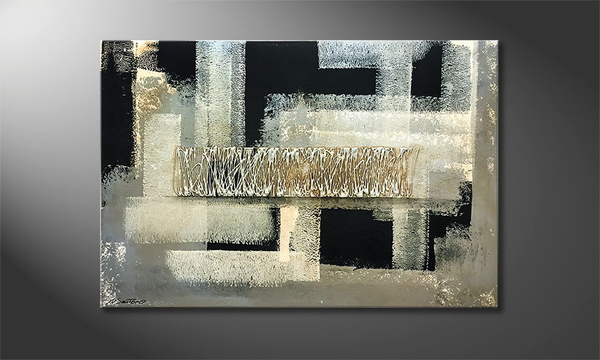 Moderne wall art Silver Connection 120x80cm