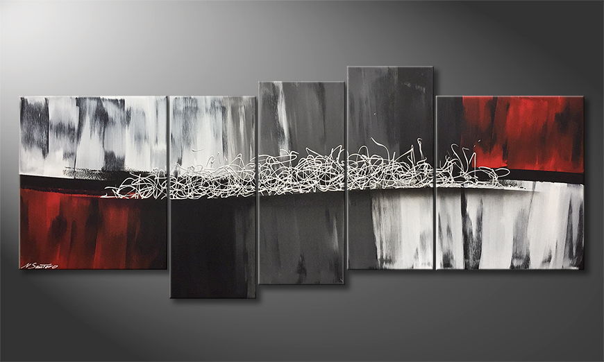 Moderne wall art Silver Connection 190x80cm