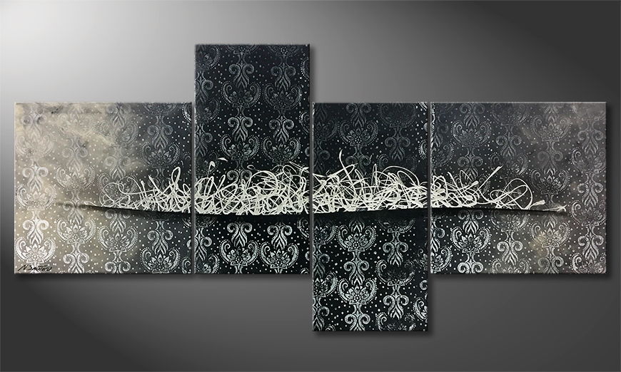 Moderne wall art Silver Mist 200x100cm