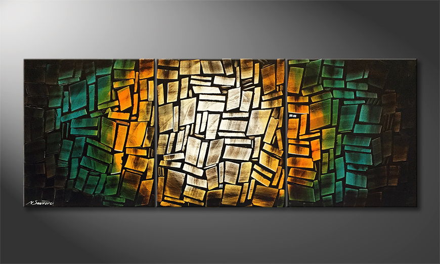 Moderne wall art Tropic Dawn 180x60cm