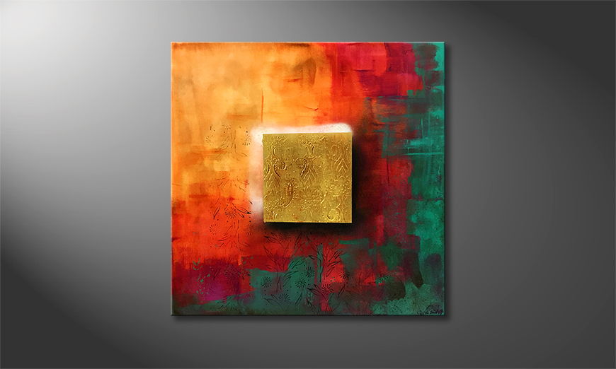 Moderne wall art Warm To Cold 80x80cm