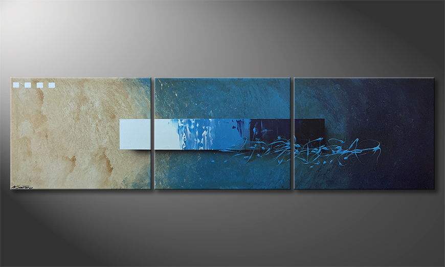 Onze schilderij Deep Water Signs 225x60cm