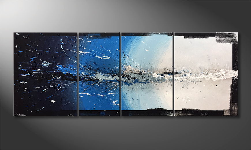 Onze schilderij Liquid Ice 210x80cm