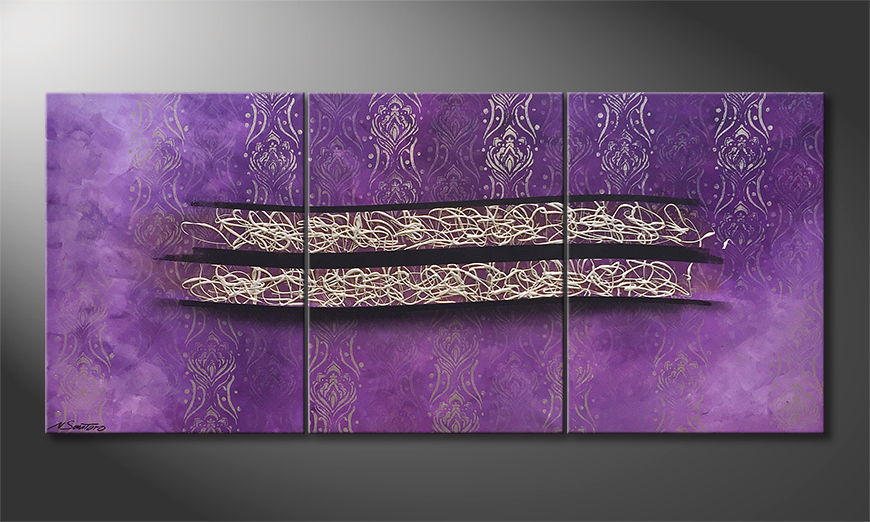 Onze schilderij Purple Chill 180x80cm
