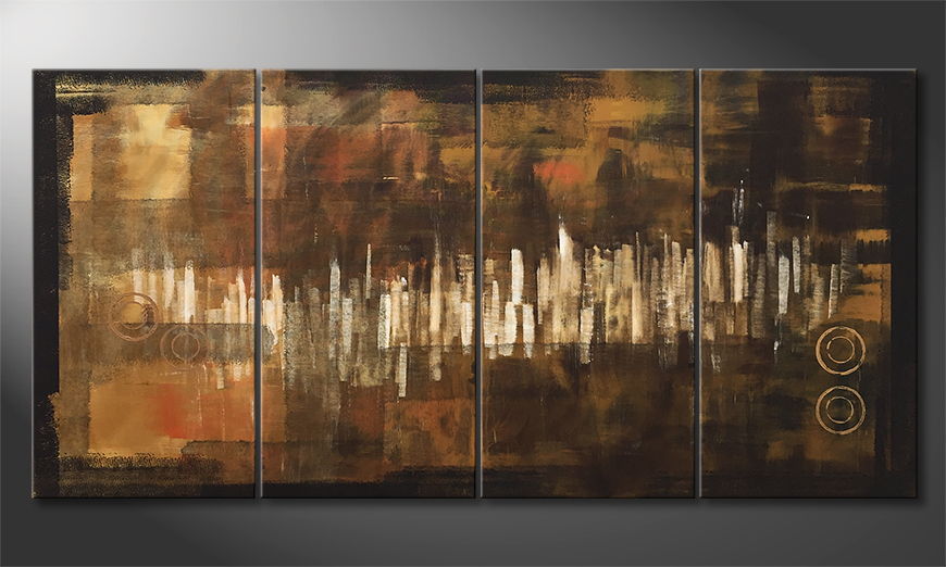 Woonkamer schilderij City Lights 160x80cm