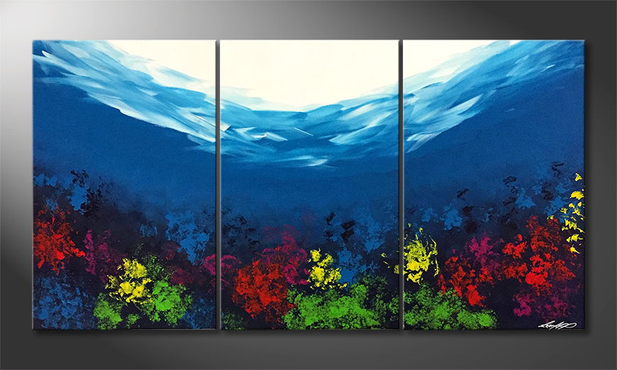 Woonkamer schilderij Coral Reef 150x80cm