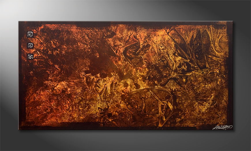 Woonkamer schilderij Earth Crinkles 140x70cm