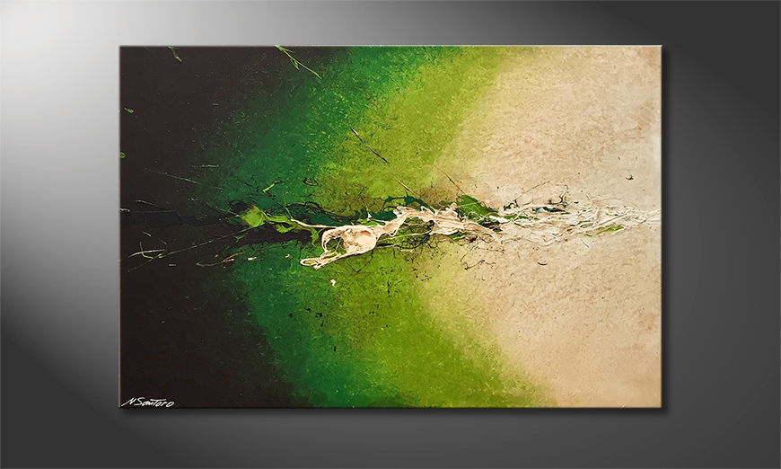 Woonkamer schilderij Into The Green 120x80cm