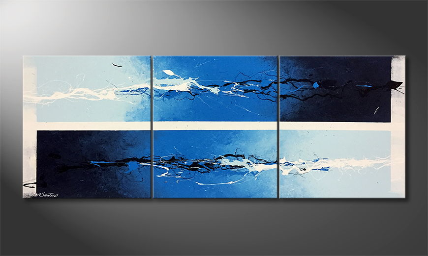 Woonkamer schilderij Liquid Ocean 180x70cm