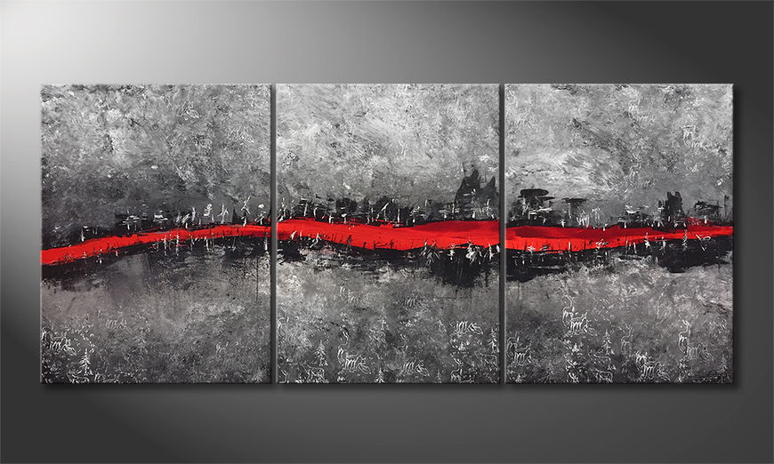 Woonkamer schilderij Red River 180x80cm