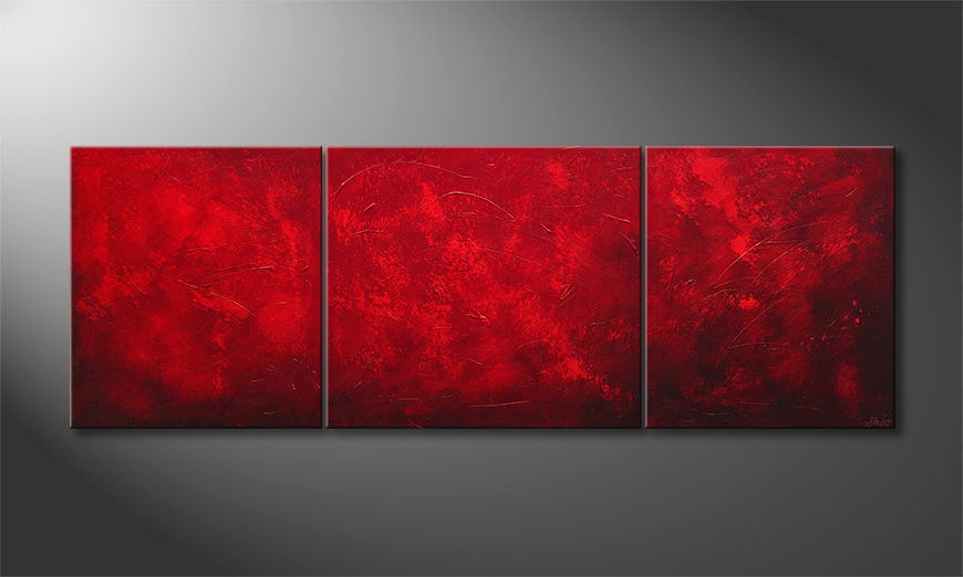 Woonkamer schilderij Red Sky 230x80cm