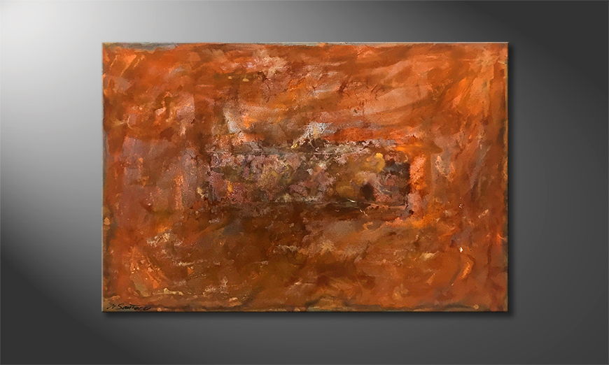 Woonkamer schilderij Rusty Artifact 120x80cm