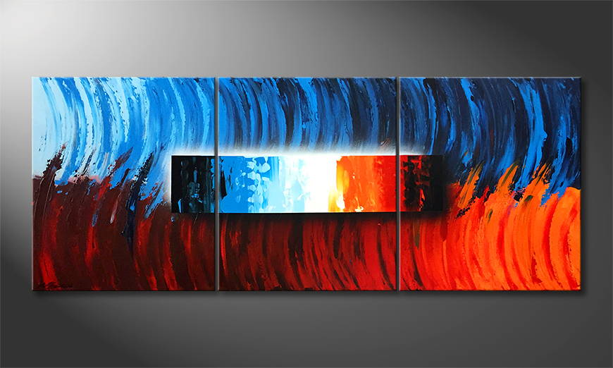 Woonkamer schilderij Waves 150x60cm